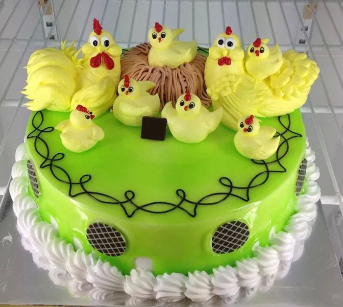 Bánh Sinh Nhật Vẽ Hình Gà Con Đáng Yêu  Decorace Baby Cute Chicken on Cake   YouTube