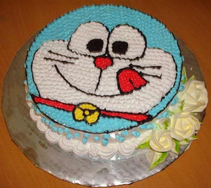 Bánh sinh nhật cho bé trai 2 tầng đáng yêu có in ảnh - Tiệm bánh sinh nhật  Wgicake