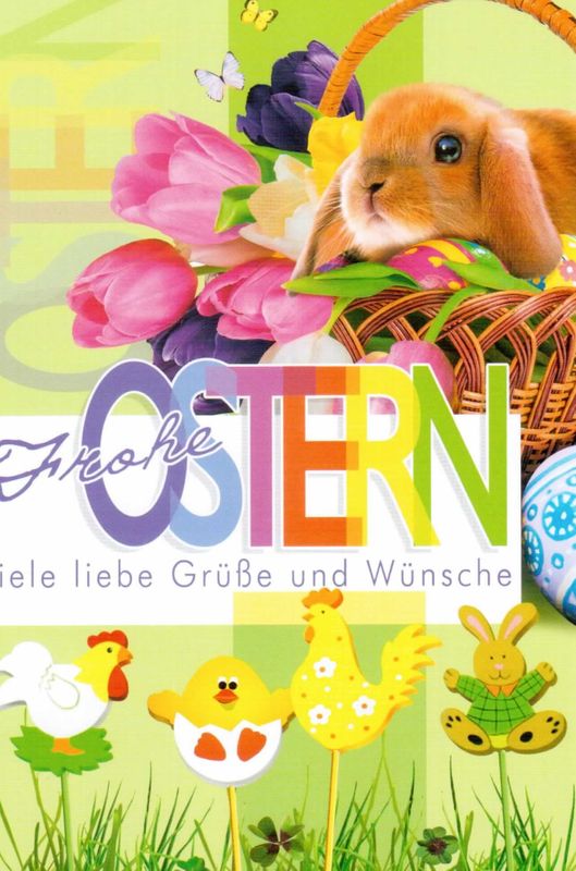 Frohe Ostern wünsche: Fröhliche Eiersuche im Garten