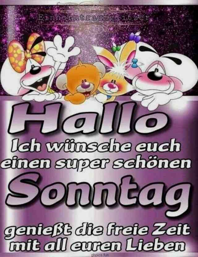 Einen wundervollen Sonntag für dich! Schönen Sonntag wünsche ich dir