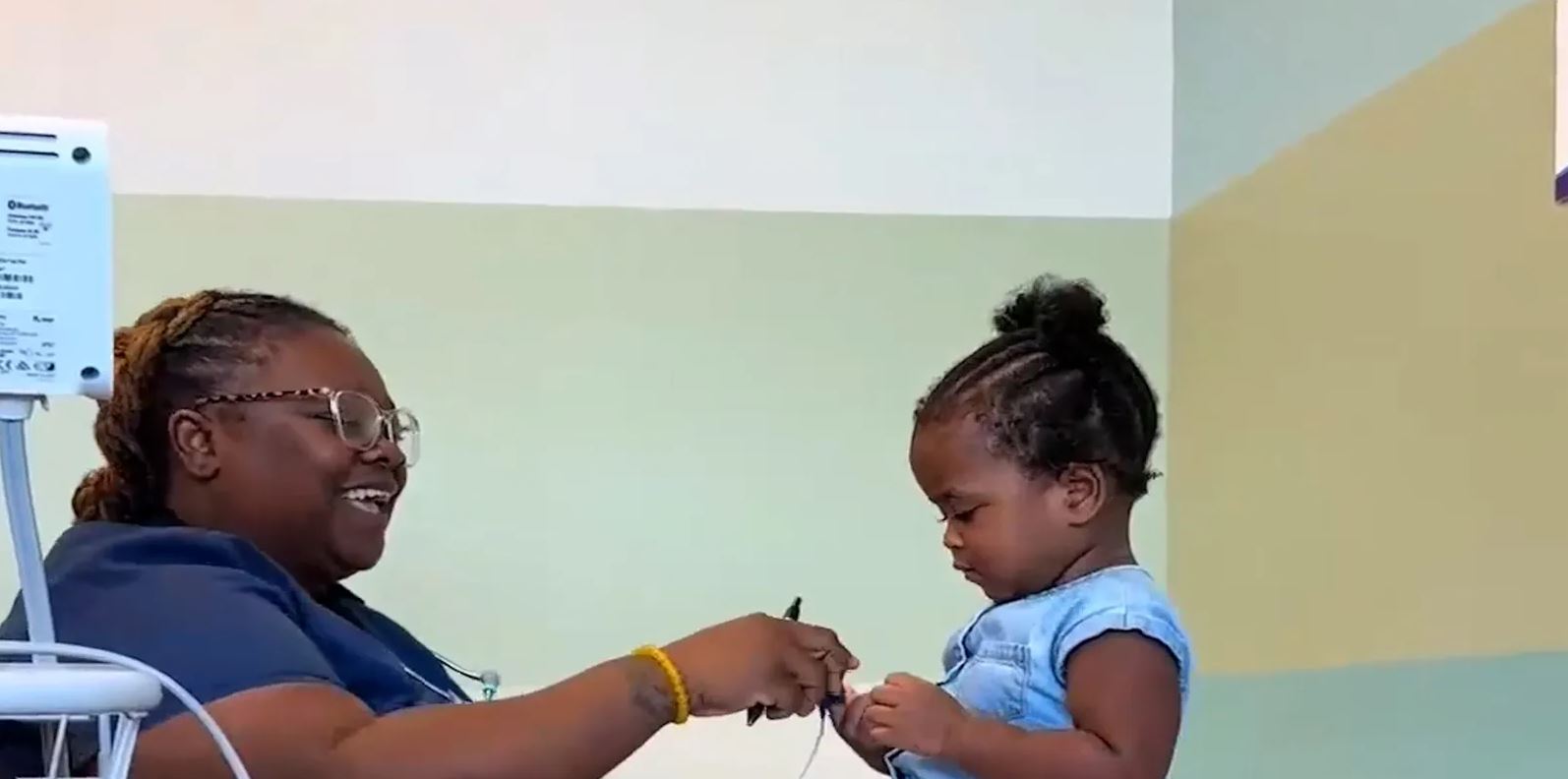 Toddler and Nurse Share Lively Conversation in Adorable Viral Video